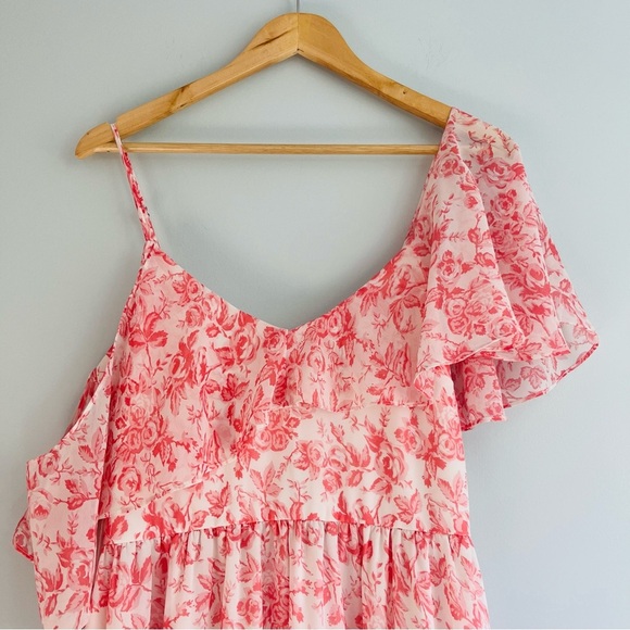Lovers + Friends X Revolve  Midi Floral Off The Shoulder Dress Size Medium - Picture 9 of 15